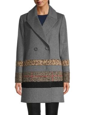 Cinzia Rocca | Mixed Media Patchwork Wool Blend Coat